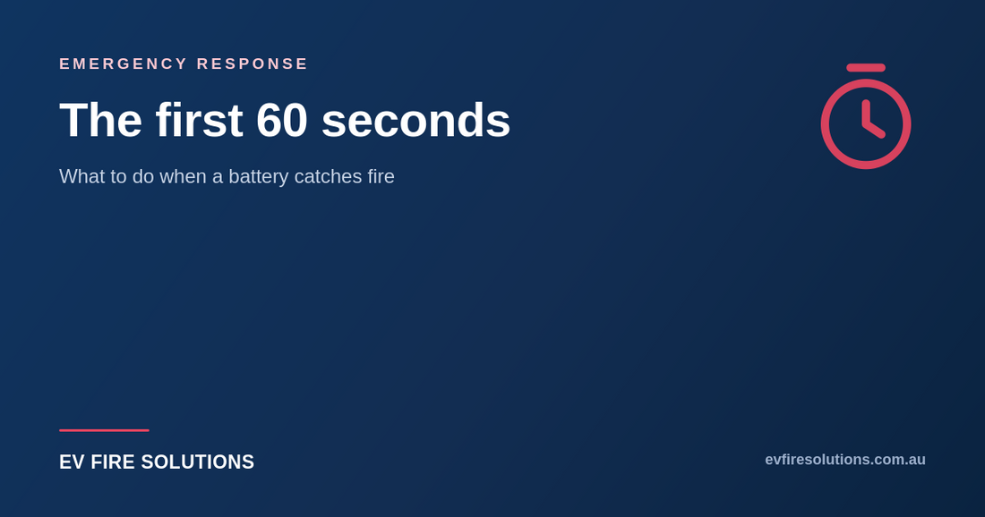 The first 60 seconds of a lithium-ion battery fire: what to do