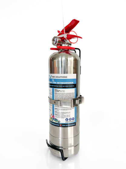 1L EV Fire Extinguisher with Wall Mounting Bracket — E-Bike & E-Scooter