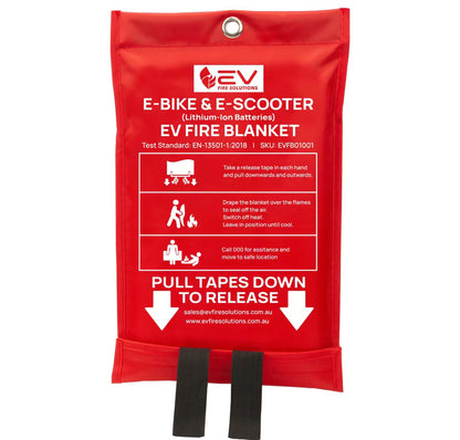 EV Fire Blankets for E-Bike and E-Scooter Lithium-ion Battery Fires: 10 Pack
