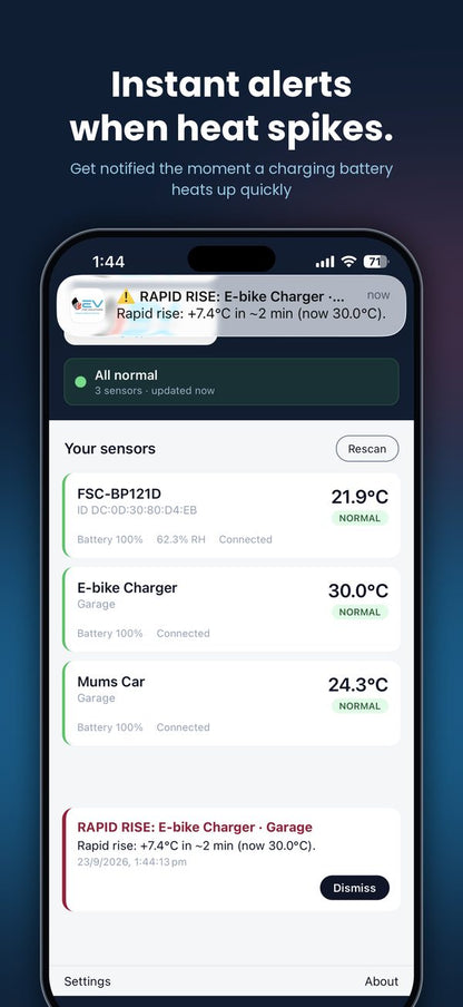EVFS Battery Temp Monitor